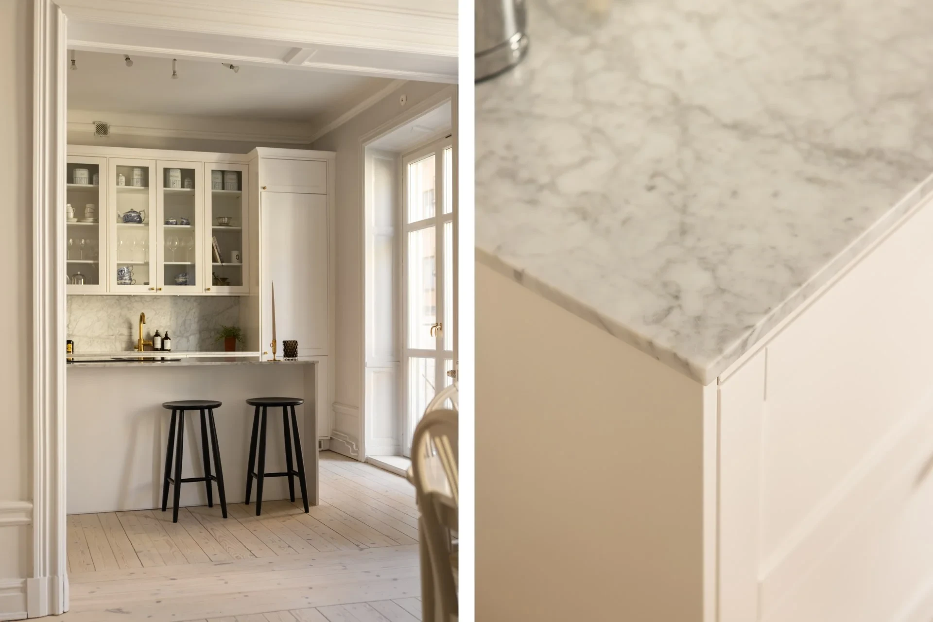 Gårdshus med två fungerande kakelugnar & balkong!