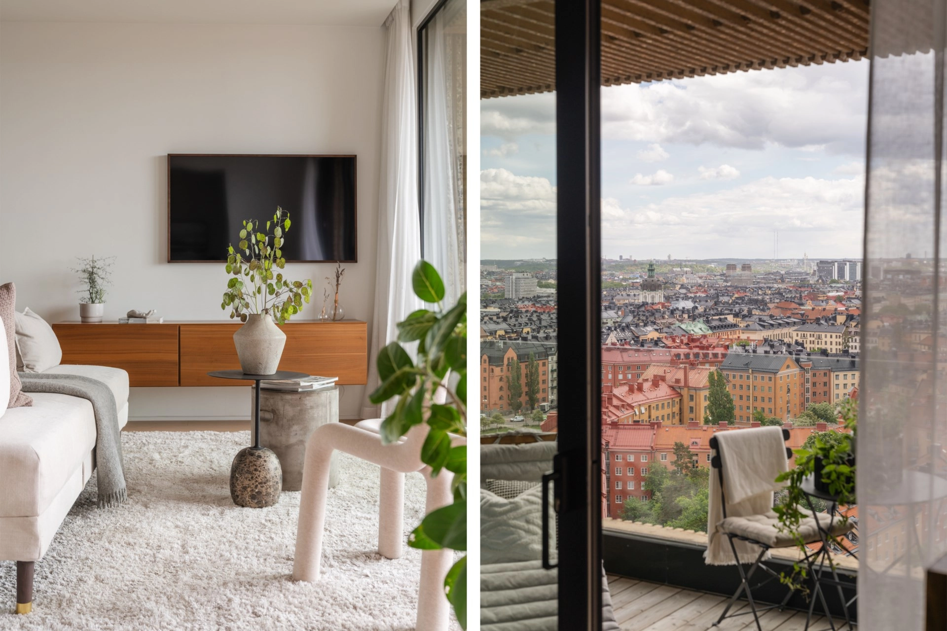 Våning 20 med söderterrass och utsikt över Stockholm!