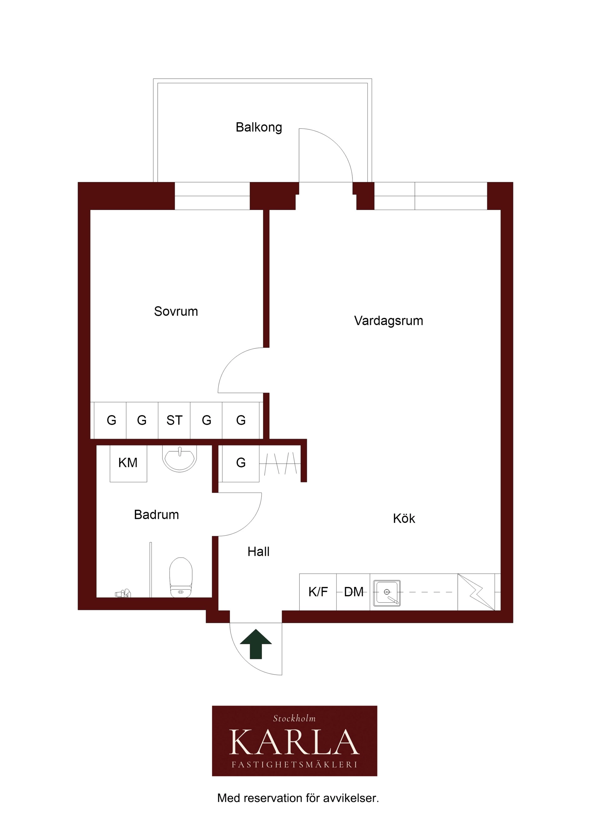 Kvadratsmart tvåa med balkong och genomgående modern känsla