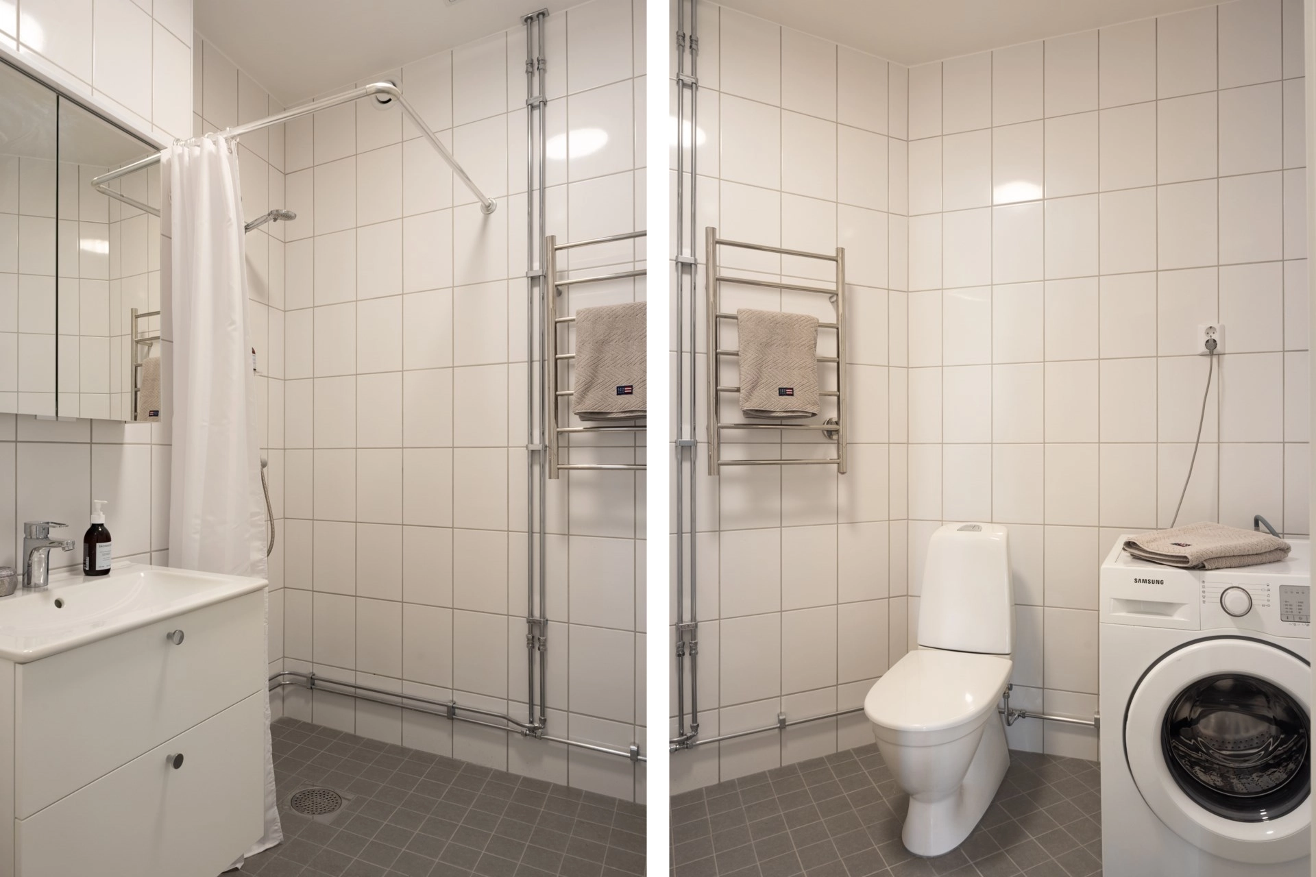 Ljus hörntrea på Östermalm med fungerande kakelugn och vackra originaldetaljer